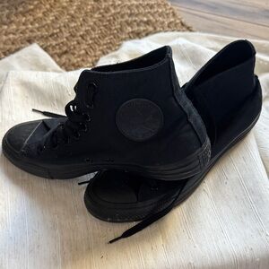 Converse All Black Canvas Sneakers